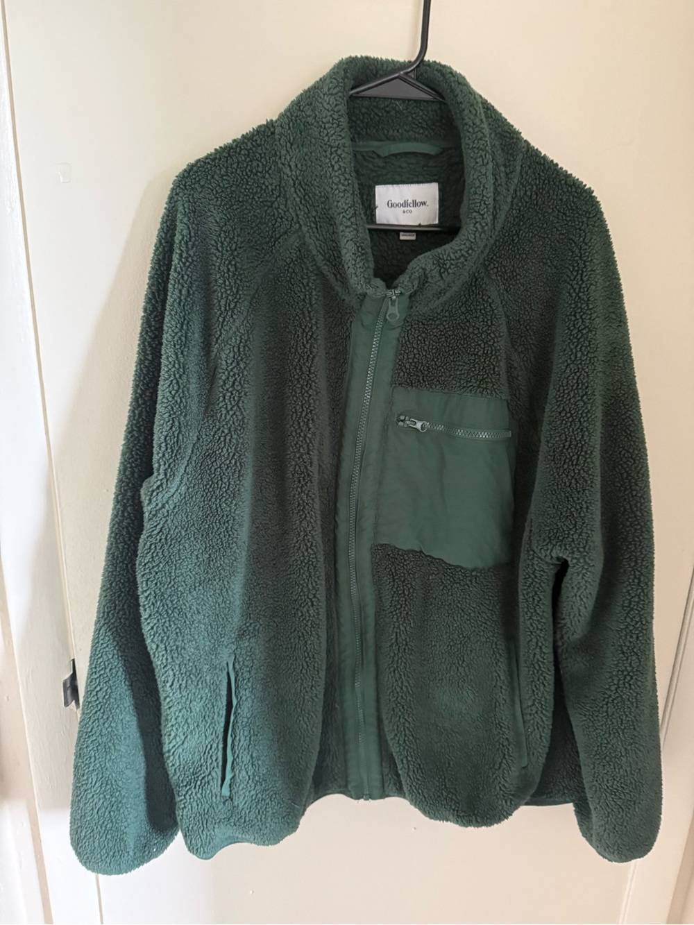 Goodfellow & Co Forest Green Sherpa Zip Jacket